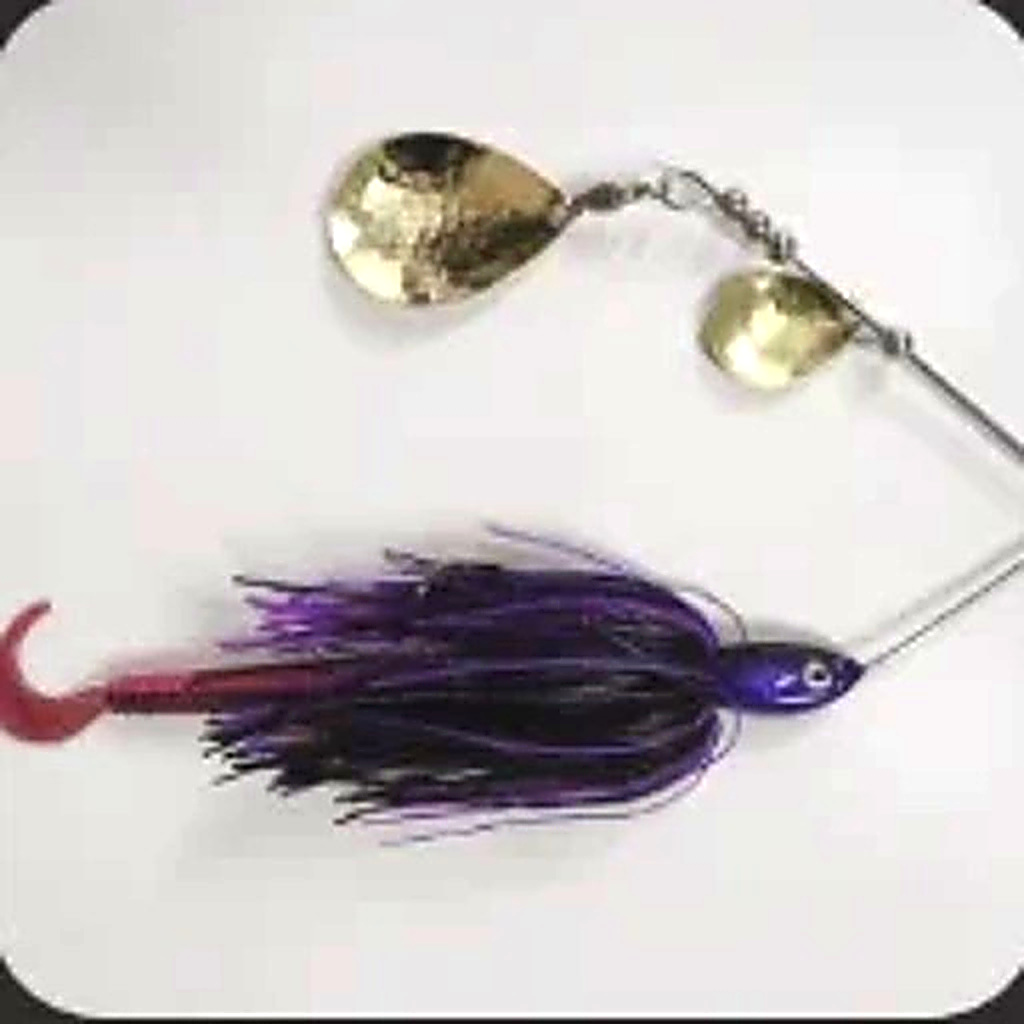 Bidgee Bait Purple/ Black with Brass