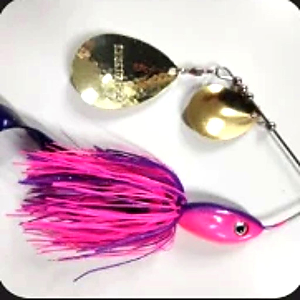 Dam Buster spinnerbait in Pink/ Purple by Gangster Lures